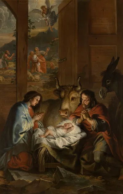 The Nativity by Jan Erasmus Quellinus, 1689 — digital art print download