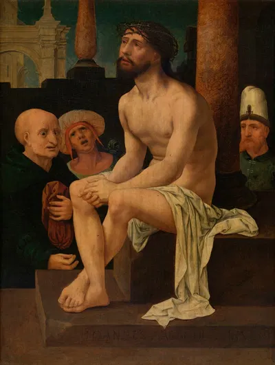 Christ Sitting on the Cold Stone by Ян Госсарт — digital art print download