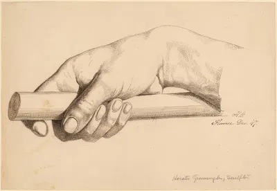 Right Hand Holding Short Rod II by Horatio Greenough, 1847 — digital art print download