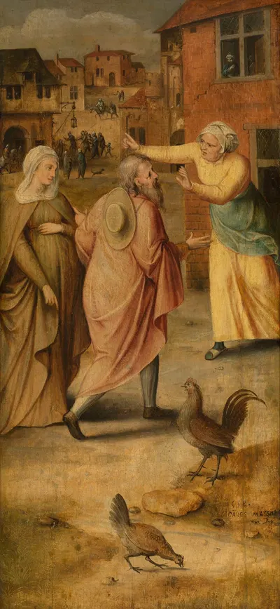 Mary and Joseph Find no Lodgings in Bethlehem by Ян Масис, 1558 — digital art print download