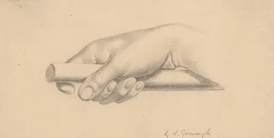 Right Hand Holding Short Rod by Horatio Greenough, 1847 — digital art print download