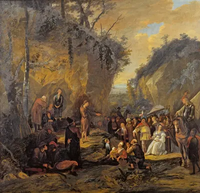 John the Baptist preaching by Jan Steen, 1653 — digital art print download