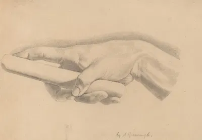 Study of a Hand by Horatio Greenough — digital art print download