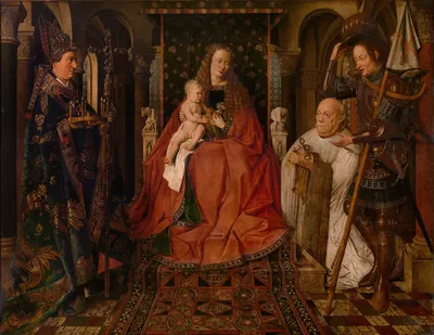Madonna Surrounded by Saint George, Saint Donatianus of Reims and the Donor Canon Van der Paele by Ян ван Эйк — digital art…