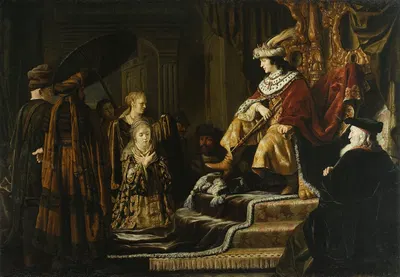 Esther before Ahasuerus (Esther 2-16) by Ян Викторс, c. 1640 — digital art print download