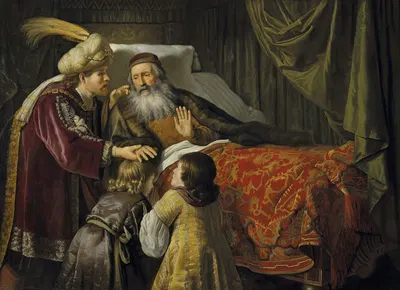 Jacob blessing the sons of Joseph by Ян Викторс — digital art print download
