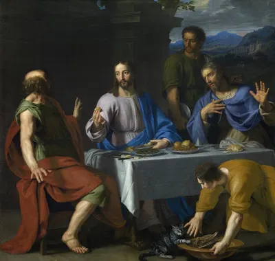 Supper at Emmaus by Жан-Батист де Шампен, 1664 — digital art print download