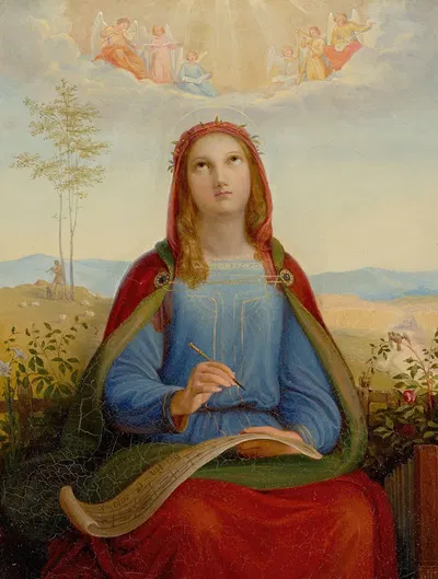 Die Heilige Cäcilie by Johann Jakob Jung, 1840 — digital art print download