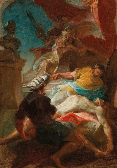 The Martyrdom of Saint Bartholomew by Johann Wolfgang Baumgartner — digital art print download