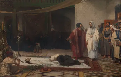 Jairus' Daughter by Юлиан Де Вриндт, 1888 — digital art print download
