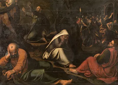 Christ in the Garden of Gethsemane by Lambert Van Noort, 1565 — digital art print download