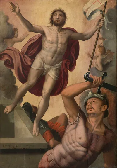 Resurrection of Christ by Lambert Van Noort, 1565 — digital art print download