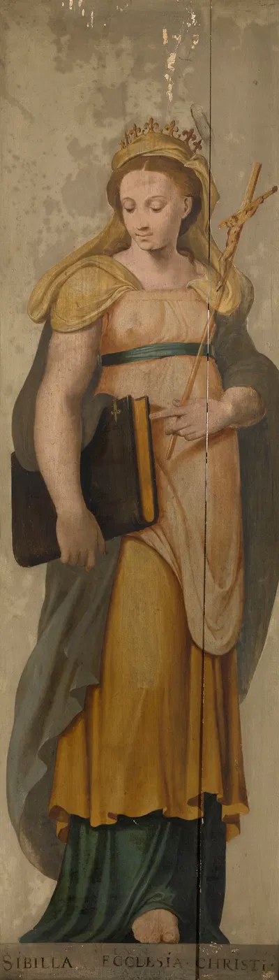 The Sibyl and the Church by Lambert Van Noort, 1565 — digital art print download