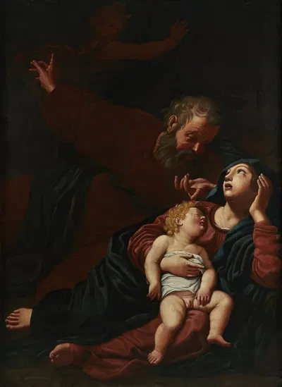 Rest on the Flight Into Egypt by Lionello Spada — digital art print download