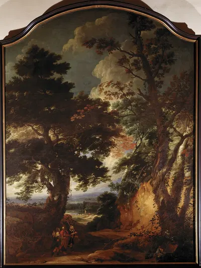Landscape with Christ by Лукас Ахтшеллинк — digital art print download