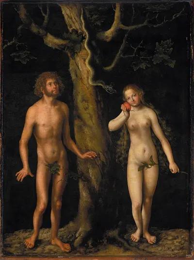 Adam and Eve by Лука Кранах Старший, c. 1510 — digital art print download
