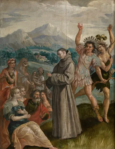 Saint Didacus Preaches in the Canary Islands by Мартен де Вос — digital art print download