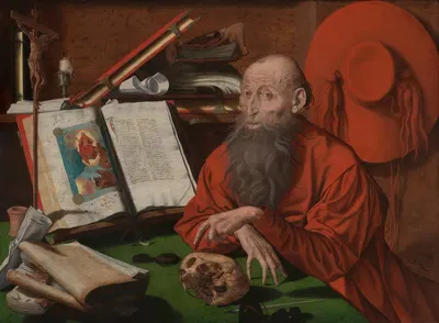 Saint Jerome by Маринус Ван Реймерсвале, 1541 — digital art print download