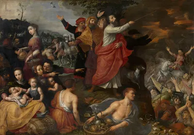 Passage through the Red Sea by Marten Pepijn, 1626 — digital art print download
