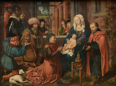 The Adoration of the Magi by Мастер Франкфурта, 1500 — digital art print download