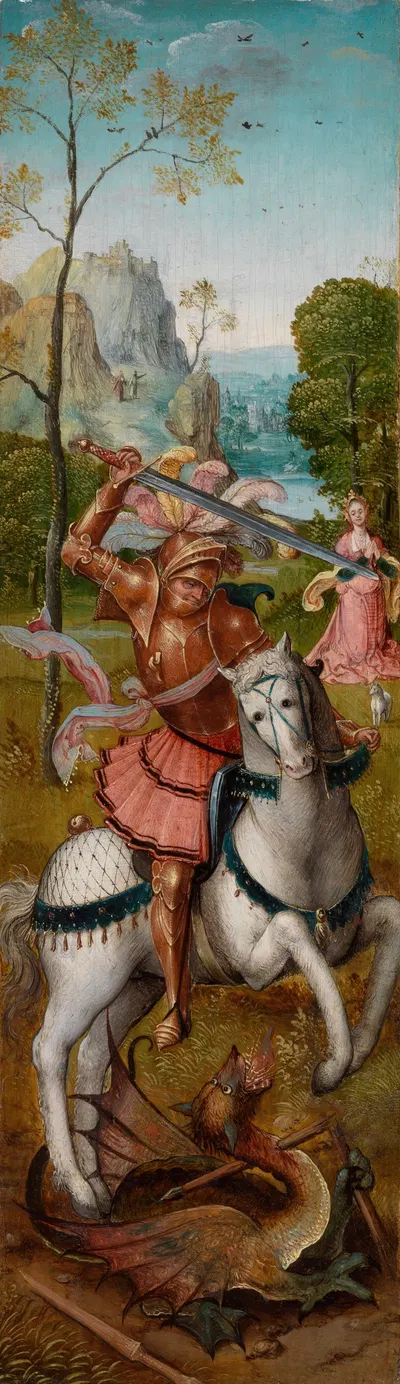 Saint George by Master of the Antwerp Adoration, 1519 — digital art print download