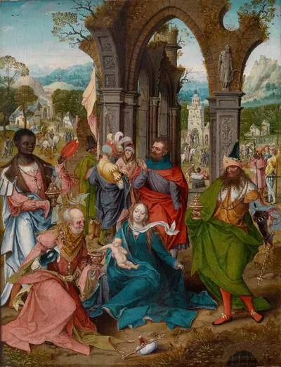 The Adoration of the Magi by Master of the Antwerp Adoration, 1519 — digital art print download