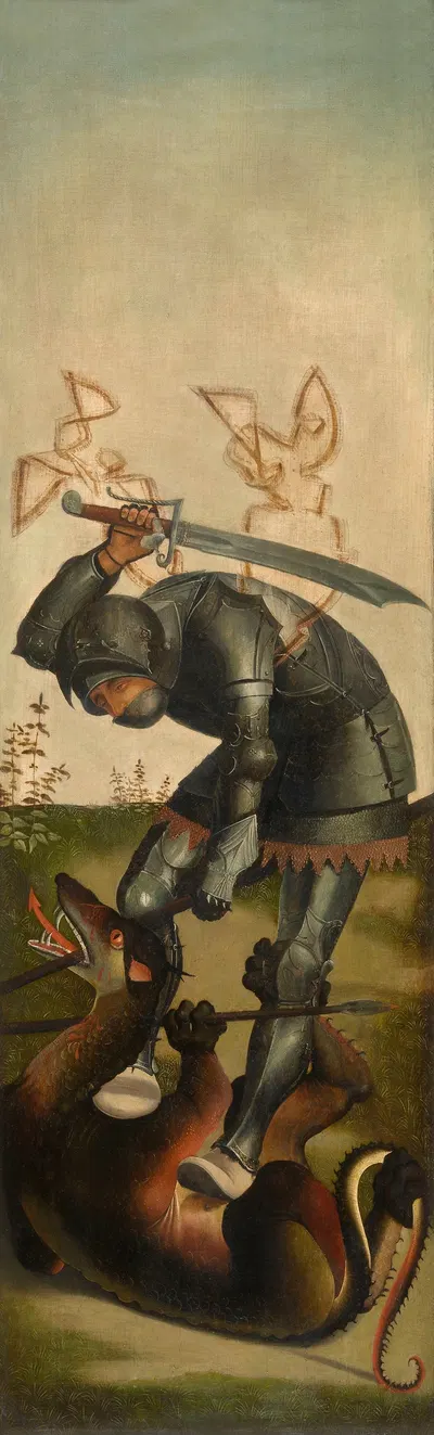 Saint George by Master of the Antwerp Triptych of Maria, 1475-1499 — digital art print download
