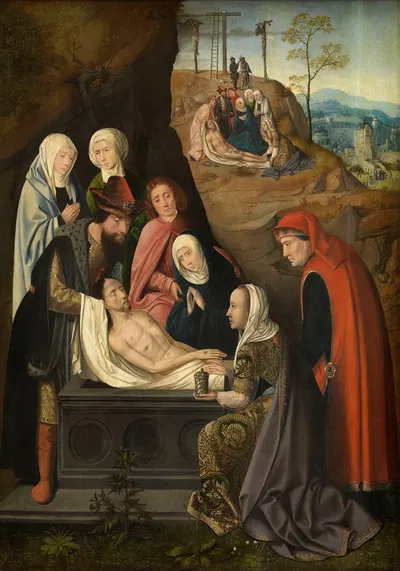 Entombment and the Lamentaion over the dead Christ by Master of Hoogstraeten, 1510-1520 — digital art print download