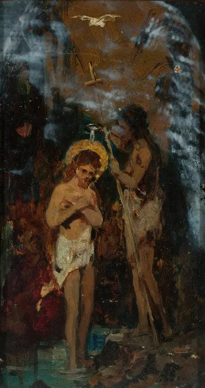 Baptism of Christ by Pantaleon Szyndler — digital art print download