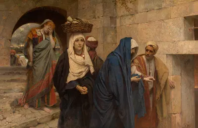 The Holy Women Returning from Christ's Grave by Пьер Жан Ван дер Оудера, 1893 — digital art print download