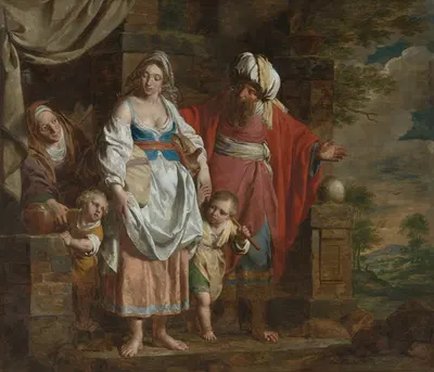Abraham Casting Out Hagar and Ishmael by Pieter Jozef Verhaghen, 1781 — digital art print download