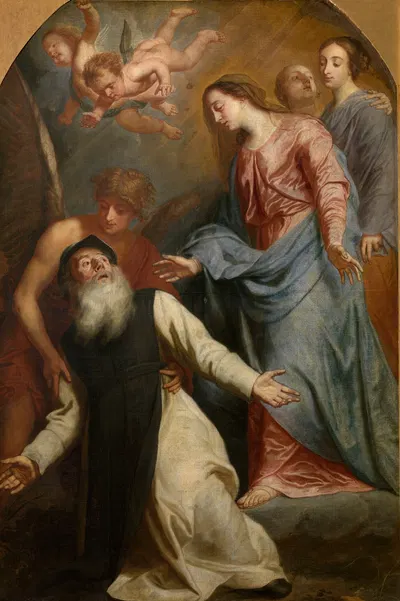 Mary Appears to Saint William of Aquitaine by Питер Тайс — digital art print download
