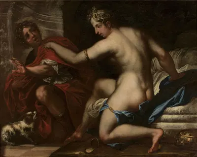 Joseph and Potiphar's wife by Pietro Liberi, 1687 — digital art print download