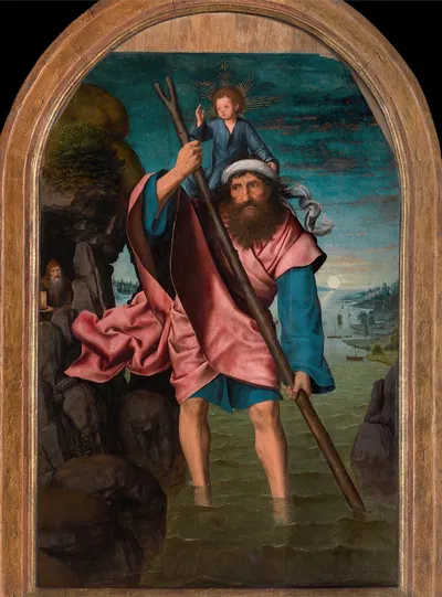 Saint Christopher by Quentin Massys, 1490 — digital art print download