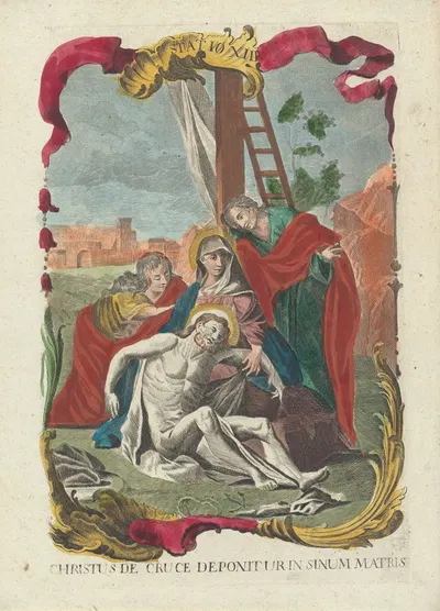 Christus De Cruce Deponitur In Sinum Matris by Remondini, 1775 - 1800 — digital art print download