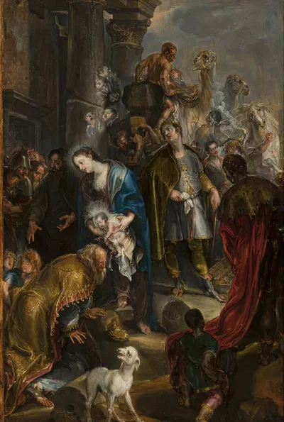 Adoration of the Magi by Simon de Vos — digital art print download