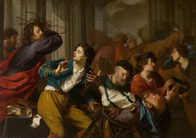 Christ Driving the Money-changers from the Temple by Теодор Ромбаутс — digital art print download