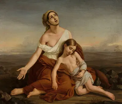 Hagar in the desert by Винченцо Камучини, 1817 — digital art print download