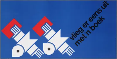 vlieg er eens uit met 'n boek by Ben Bos, 1965 — digital art print download