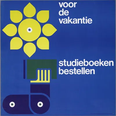 voor de vakantie ; studieboeken bestellen by Ben Bos, 1964 — digital art print download