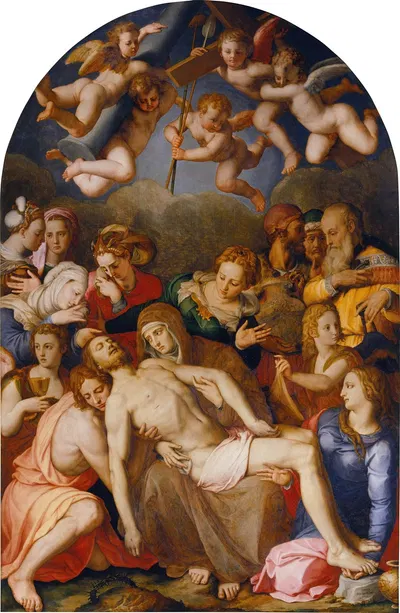 The Deposition of Christ by Агноло Бронзино, 1553 — digital art print download