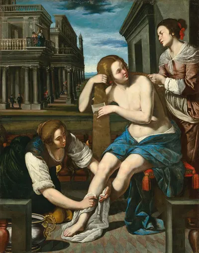 Bathsheba at her bath by Артемизия Джентилески — digital art print download
