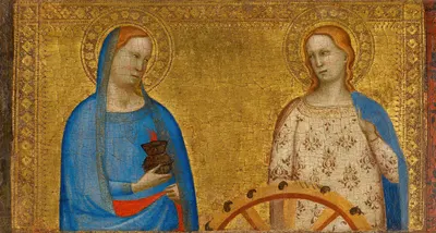 Saints Lucy and Catherine of Alexandria by Bernardo Daddi — digital art print download