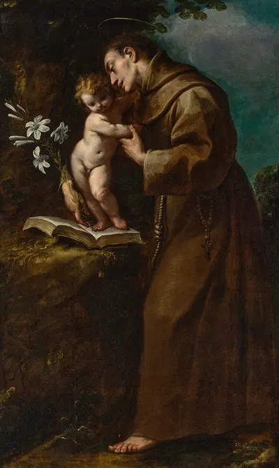 Saint Anthony of Padua with the Infant Christ by Карло Франческо Нуволоне — digital art print download