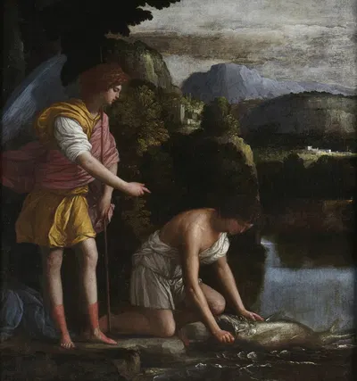 Tobias and the Angel by Carlo Saraceni — digital art print download
