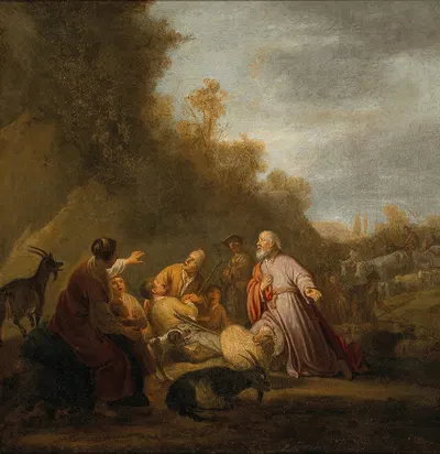 God appearing to Abraham on his way to Sichem by Claes Cornelisz. Moeyaert — digital art print download
