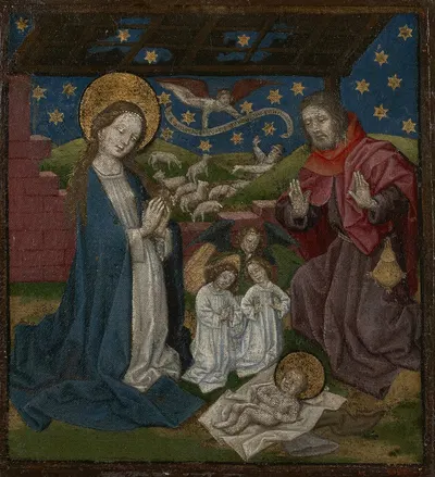Nativity by Cologne Master of 1458, 1450-1460 — digital art print download
