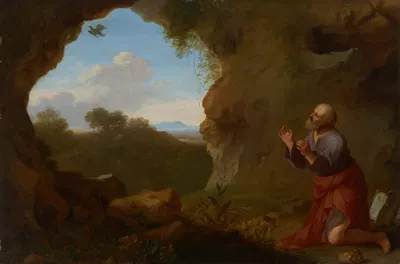 Elijah fed by the raven by Корнелис Ван Поеленбурх — digital art print download