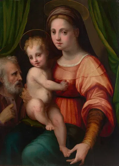 The Holy Family by Domenico Puligo — digital art print download