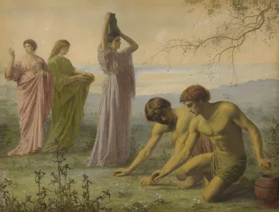 Israelites Gathering Mana by Эдвард Клиффорд, 1873 — digital art print download
